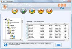 iPod data recovery software screenshot