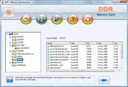 Memory card data recovery software screenshot