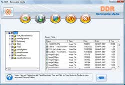 Removable media data recovery software screenshot