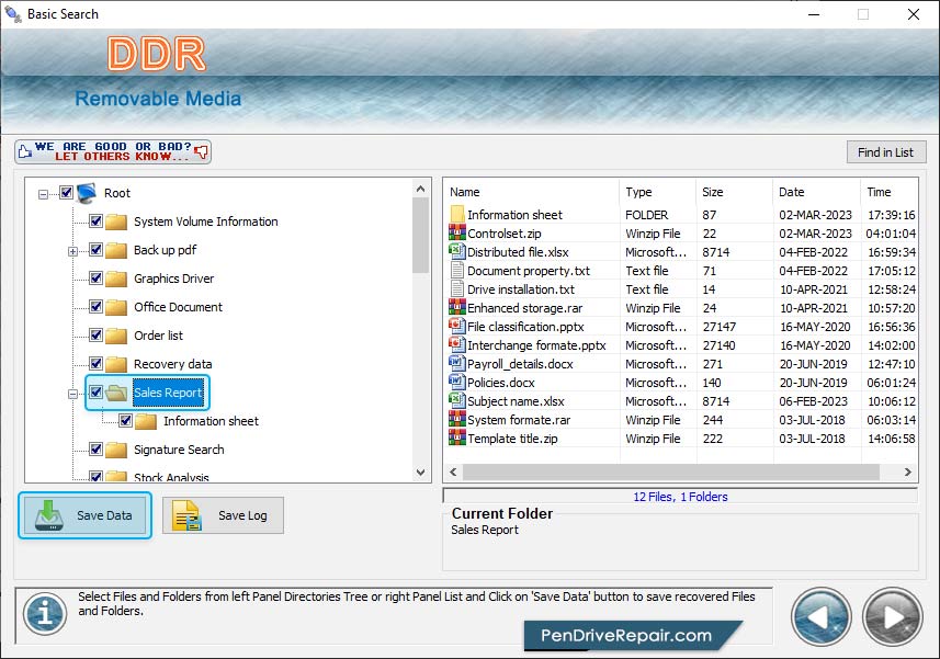 Removable Media Data Recovery Software Recovered Data