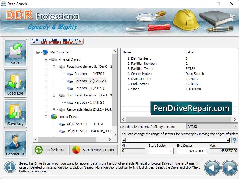 Screenshot of Hard Disk Data Recover