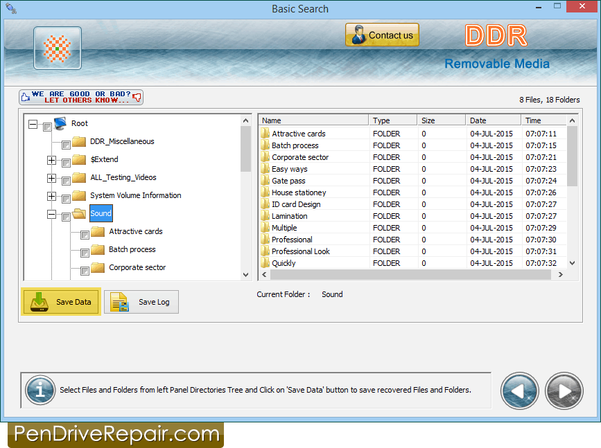 Removable Media Data Recovery Software Recovered Data
